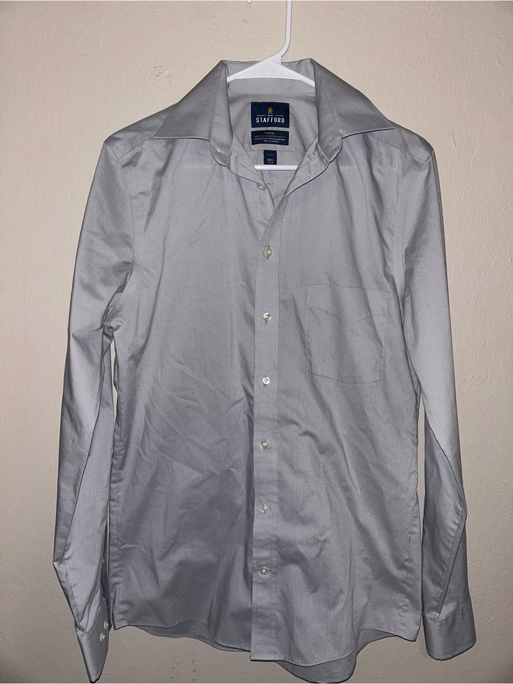 Stafford Gray Button Up Dress Shirt